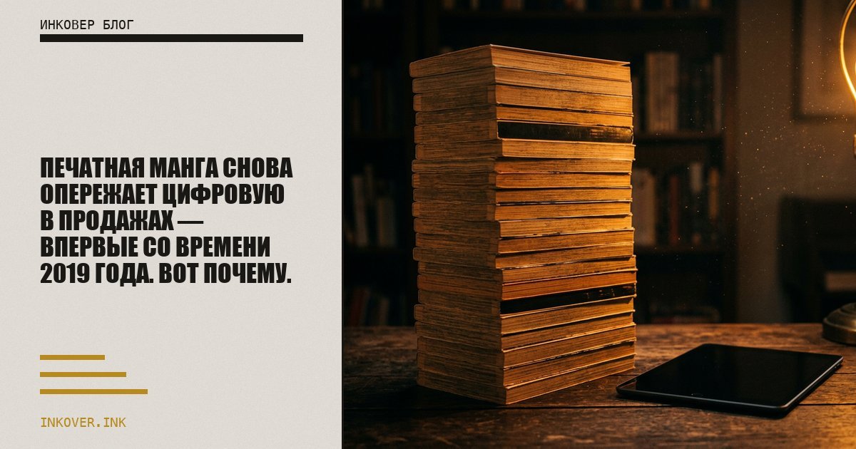 Печатная манга снова опережает цифровую в продажах — впервые со времени 2019 года. Вот почему.
