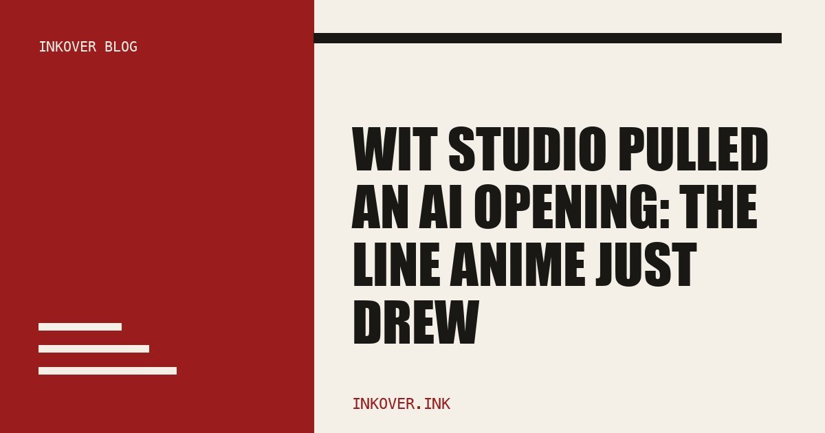 WIT Studio Pulled an AI Opening: The Line Anime Just Drew